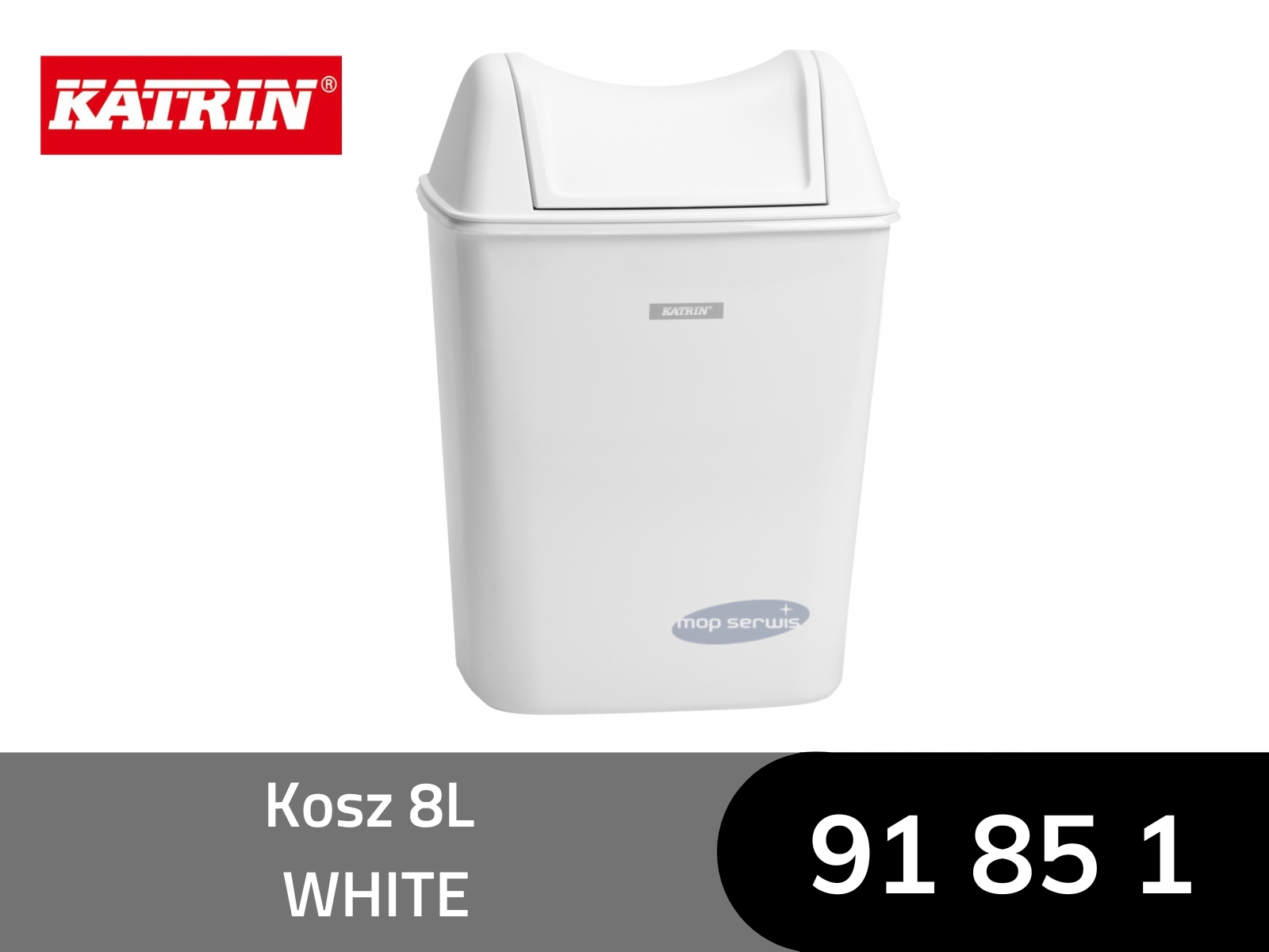 Kosz 8L KATRIN 91851 BIAŁY